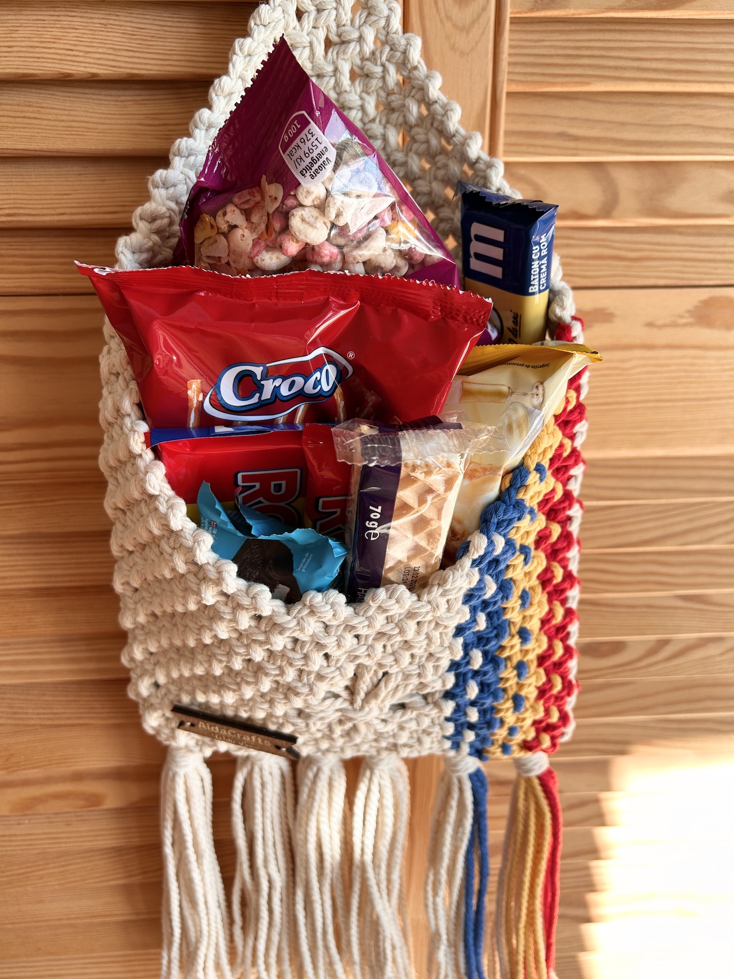 Organizator Macrame Tricolor