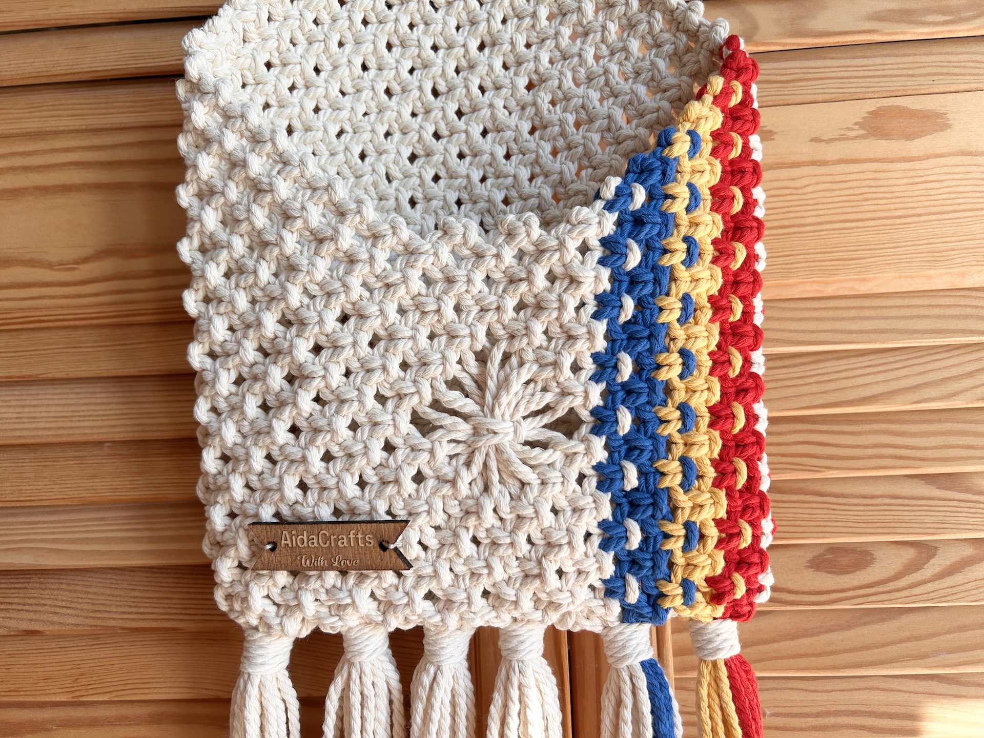Organizator Macrame Tricolor